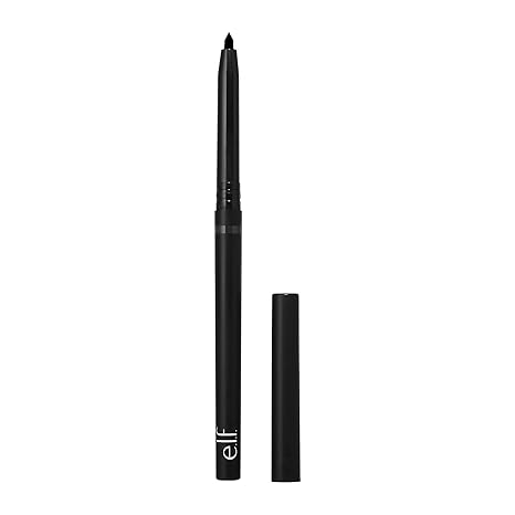 e.l.f. No Budge Retractable Eyeliner, Creamy & Ultra-Pigmented, Waterproof for Bold Lines, Vegan & Cruelty-Free, Black, 0.006 Oz