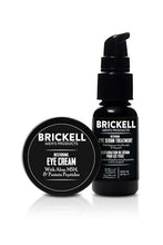 Brickell Men's Restoring Eye Care Set – Eye Serum & Eye Cream, Natural & Organic, Unscented, Men’s Skincare Gift Set