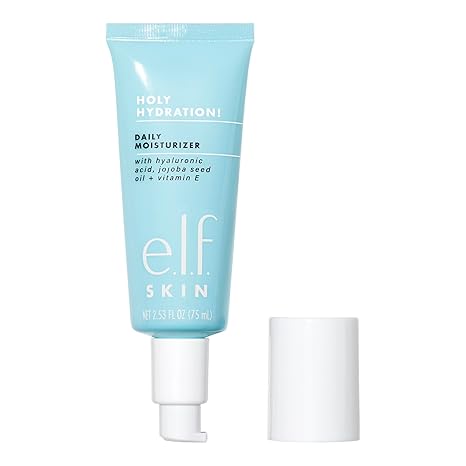 e.l.f. SKIN Holy Hydration! Ultra-Hydrating Daily Moisturizer with Aloe, Jojoba Oil & Shea Butter, Vegan & Cruelty-Free, 2.53 Fl Oz