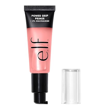 e.l.f. Power Grip Primer + 4% Niacinamide - Gel-Based & Hydrating Face Primer, Evens Skin & Brightens, Grips Makeup, Vegan & Cruelty-Free, 0.8 Fl Oz