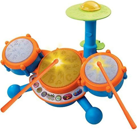 VTech KidiBeats Drum Set for Kids – Interactive Musical Toy, Orange