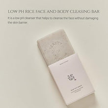 Beauty of Joseon Low pH Rice Cleansing Bar Soap, Gentle Moisturizing Face & Body Cleanser for Sensitive Skin, 100g