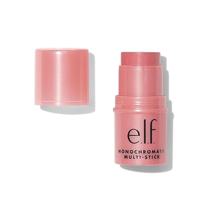 e.l.f. Monochromatic Multi Stick - Luxuriously Creamy & Blendable Color for Eyes, Lips & Cheeks, Dazzling Peony, 0.17 Oz