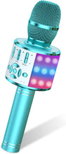 Amazmic Kids Karaoke Microphone – Bluetooth Microphone with LED Lights, Fun Singing Toy for Boys and Girls, Perfect Birthday Gift for Ages 3-12 (Blue)