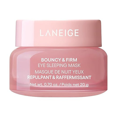 LANEIGE Bouncy & Firm Eye Mask: Peony-Collagen Complex to Depuff, Brighten Dark Circles, Hydrate, and Cool.