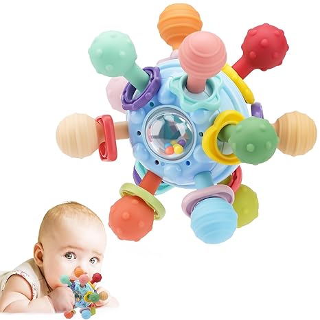 TOHIBEE Baby Montessori Sensory Toys – Food-Grade Teething Toys for Babies 0-18 Months, Developmental Learning Toys for Newborns and Infants, Perfect Gift for Boys and Girls.