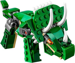 LEGO Creator 3-in-1 Mighty Dinosaur Toy – Build and Transform from T. rex to Triceratops to Pterodactyl, Perfect Gift for Kids Ages 7-12, Set 31058.