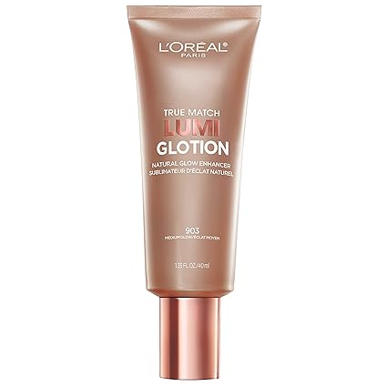 L'Oreal Paris Makeup True Match Lumi Glotion - Natural Glow Enhancer, Illuminator Highlighter & Bronzing Drops, 903 Medium