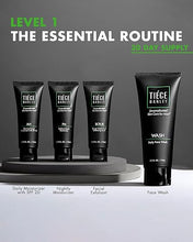 Tiege Hanley Men’s Essential Skincare Set (Level 1) – Face Wash, Scrub & Moisturizer for Fine Lines & Wrinkles