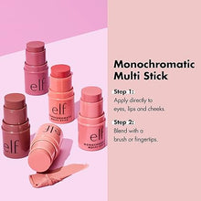 e.l.f. Monochromatic Multi Stick - Luxuriously Creamy & Blendable Color for Eyes, Lips & Cheeks, Dazzling Peony, 0.17 Oz