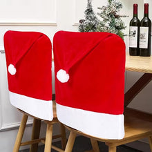 Christmas Chair and Pillow Cover Set of 4 – Indoor Holiday Decorations for Home, Restaurants, and Family Gatherings