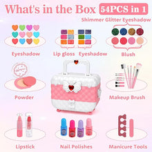 Teensymic Kids Washable Makeup Kit for Girls, Princess Play Makeup Set, Birthday Gift for Ages 4-9, Realistic Toy Makeup Vanities for Creative Play