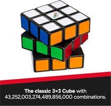 Rubik's Cube – The Original 3x3 Puzzle, Brain Teaser Fidget Toy for Stress Relief, Travel Game for Kids and Adults Ages 8+