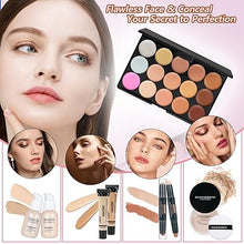 Makeup Kit for Women & Teens: Complete Makeup Set with Eyeshadow Palette, Foundation, Concealer, Lip Gloss, and More.