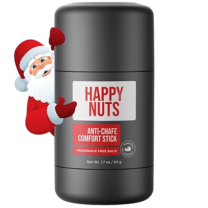 HAPPY NUTS Anti-Chafe Comfort Stick: Ultimate Friction Defense for Runners, Cyclists, and Active Men – Chafing Prevention for Everyday Comfort (1 Pack).