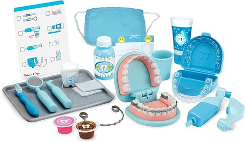 Melissa & Doug Super Smile Dentist Kit – 25-Piece Pretend Play Set with Toy Teeth and Dental Accessories, Dentist Toy for Kids Ages 3+