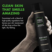 Tiege Hanley Men's Body Wash, Sandalwood Scent – Hydrating & Cleansing Daily Shower Gel, Gently Removes Dirt, Sweat & Oil, Non-Abrasive & Sulfate-Free for Sensitive Skin