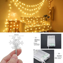 CESOF 20 Ft 40 LED Snowflake String Lights – Battery-Operated Warm White Fairy Lights for Bedroom, Party, Home, Office, and Christmas Tree Decorations, Indoor/Outdoor Use