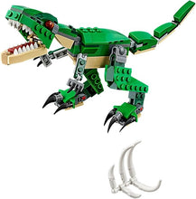 LEGO Creator 3-in-1 Mighty Dinosaur Toy – Build and Transform from T. rex to Triceratops to Pterodactyl, Perfect Gift for Kids Ages 7-12, Set 31058.