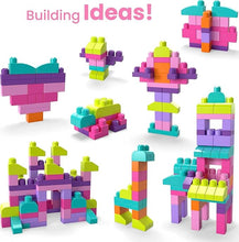 MEGA BLOKS First Builders Toddler Building Blocks Set, 80-Piece Storage Bag, Pink, Educational Toy for Kids Ages 1+