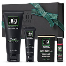 Tiege Hanley Men's Skincare Gift Set, Bronze – Includes Face Wash, SPF 20 Moisturizing Facial Lotion, Exfoliating Body Scrub Bar, and Moisturizing Lip Balm