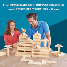 KEVA Structures 200-Piece Wooden Building Planks Set – Includes 200 Blocks and Idea Book – STEM Toy for Kids Ages 5+