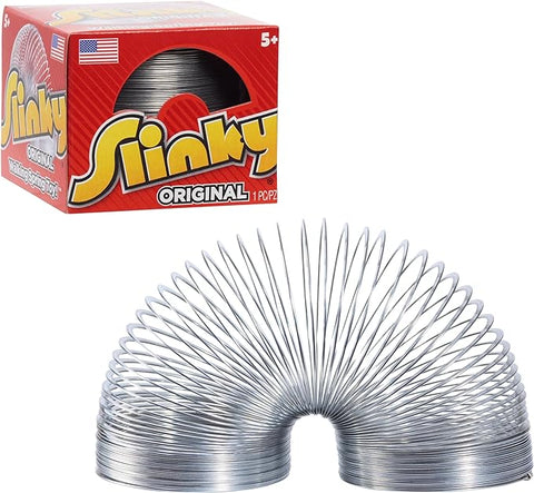 The Original Slinky Walking Spring Toy – 2.75-inch Metal Slinky, Classic Fidget Toy for Endless Fun.