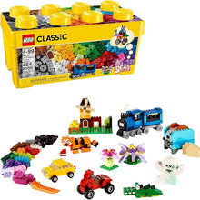 LEGO Classic Medium Creative Brick Box 10696 – Building Toy Set with Storage, Includes Train, Car, Tiger Figure, and Playset for Kids Ages 4-99.