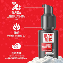 Happy Nuts Comfort Powder Spray: Aluminum-Free Anti-Chafing Deodorant for Men, Sweat & Odor Control for Groin & Sensitive Areas (2.75 oz, Original).