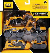 CAT Construction Toy Set – 5-Piece Little Machines Truck Set, Includes Dump Truck, Front Loader, Bulldozer, Backhoe, and Excavator with Moving Parts, for Kids Ages 3+