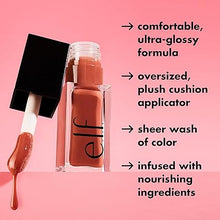 e.l.f. Glow Reviver Lip Oil - Nourishing Tinted Lip Oil for High-Shine Finish, Infused with Apricot Oil, Vegan & Cruelty-Free, Rose Envy