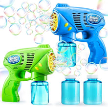 JOYIN 2-Pack Kids Bubble Guns with 2 Bottles of Bubble Solution – Bubble Blaster Toy for Toddlers and Kids Ages 1-8, Perfect for Outdoor Fun, Parties, Easter, and Birthday Gifts