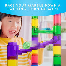 National Geographic Glowing Marble Run - STEM Building Set with 15 Glow-in-the-Dark Marbles, Storage Bag, and Construction Fun for Boys & Girls (Amazon Exclusive)