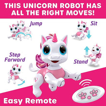 Power Your Fun Unicorn Robo Pets – Remote Control Interactive Robot Unicorn Toy for Kids, Walking, Dancing, and Gesture-Controlled, STEM Toy for Girls and Boys, Pink