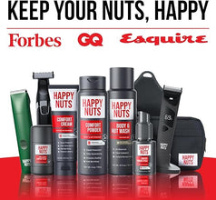 HAPPY NUTS The Lumberjack Electric Groin & Body Trimmer for Men: Smooth Shaving Kit for Privates & Body Hair (Graphite).