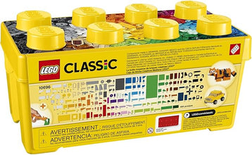 LEGO Classic Medium Creative Brick Box 10696 – Building Toy Set with Storage, Includes Train, Car, Tiger Figure, and Playset for Kids Ages 4-99.