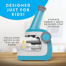 National Geographic Kids Microscope – Science Kit with 400x Zoom, Blank and Prepared Slides, Easy-to-Use Microscope for Ages 6-10, STEM Toy, Exclusive to Amazon