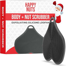 HAPPY NUTS Silicone Body Scrubber: Exfoliating & Sustainable Shower Brush for Sensitive Skin (1 Pack).