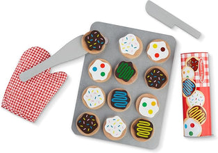 Melissa & Doug Slice and Bake Wooden Cookie Set – Pretend Play Cookies with Baking Sheet, Wooden Toy Baking Set for Kids Ages 3+