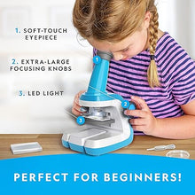 National Geographic Kids Microscope – Science Kit with 400x Zoom, Blank and Prepared Slides, Easy-to-Use Microscope for Ages 6-10, STEM Toy, Exclusive to Amazon