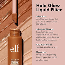 e.l.f. Halo Glow Liquid Filter, Complexion Booster for Soft-Focus Glow, Infused with Hyaluronic Acid, Vegan & Cruelty-Free, 4 Medium